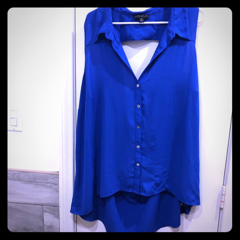Forever 21+ Royal Blue Blouse 3X